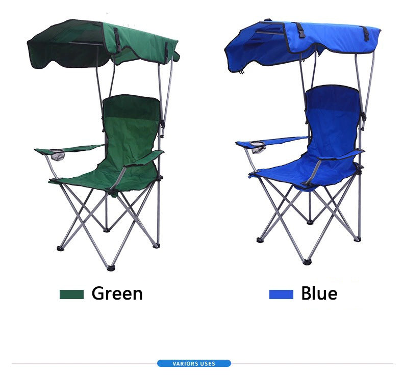 Beach Chair Outdoor Camping Awning Folding Portable Fishing Beach Outdoor Fishing Carry Umbrella Deck Chair